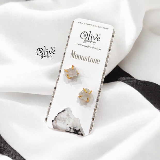Gem Stone Studs - Claw Fitting - Rough Shape