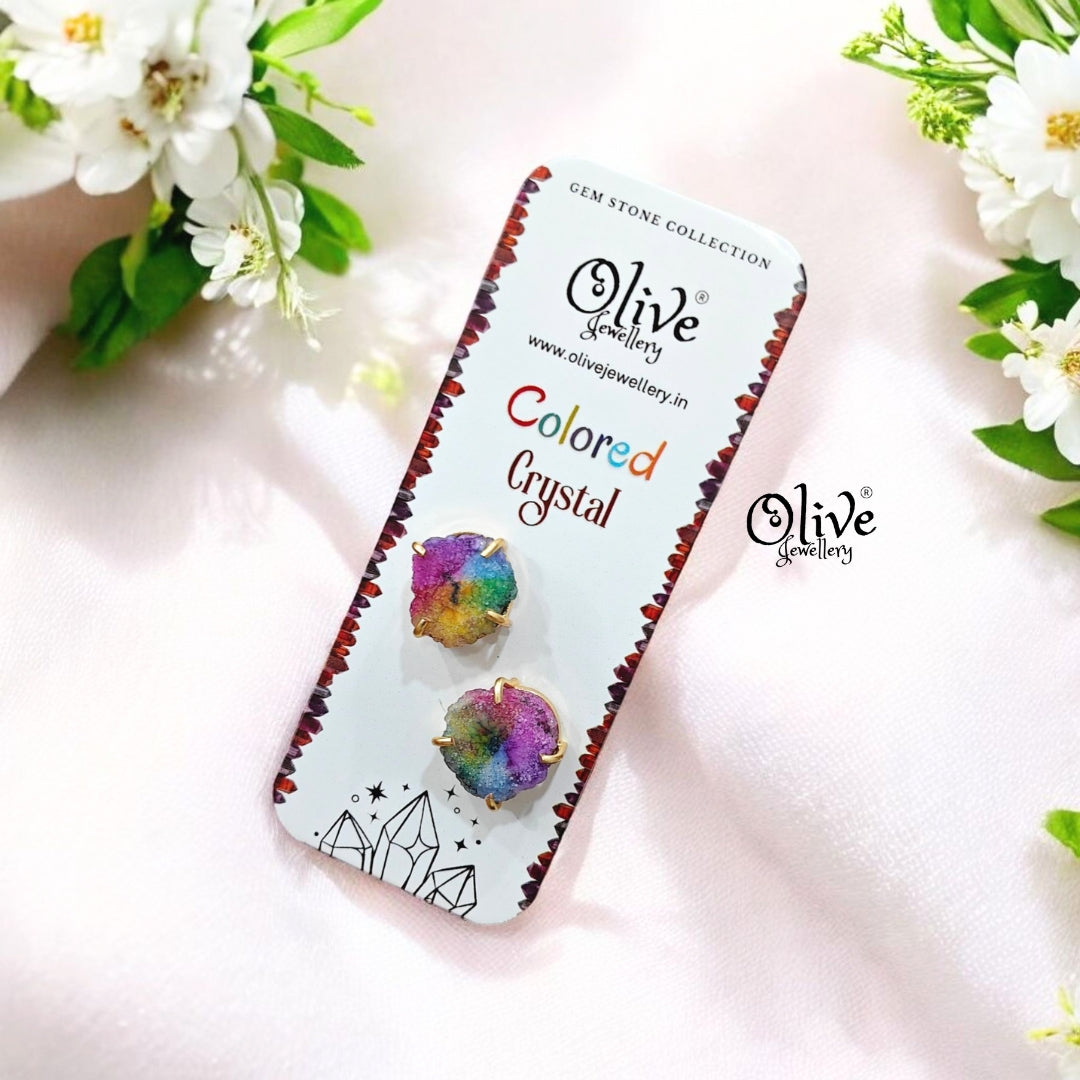 Colored Crystal - Claw Fitting - Rough Shape