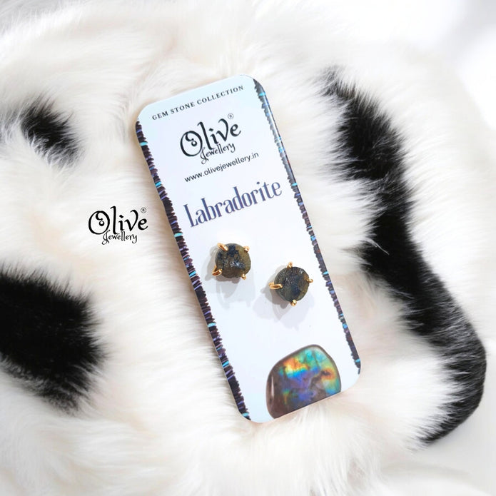 Gem Stone Studs - Claw Fitting - Round Shape - Small Size