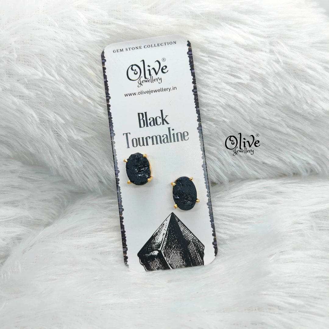 Gem Stone Studs-Claw Fitting-Semi Finished-Oval Shape