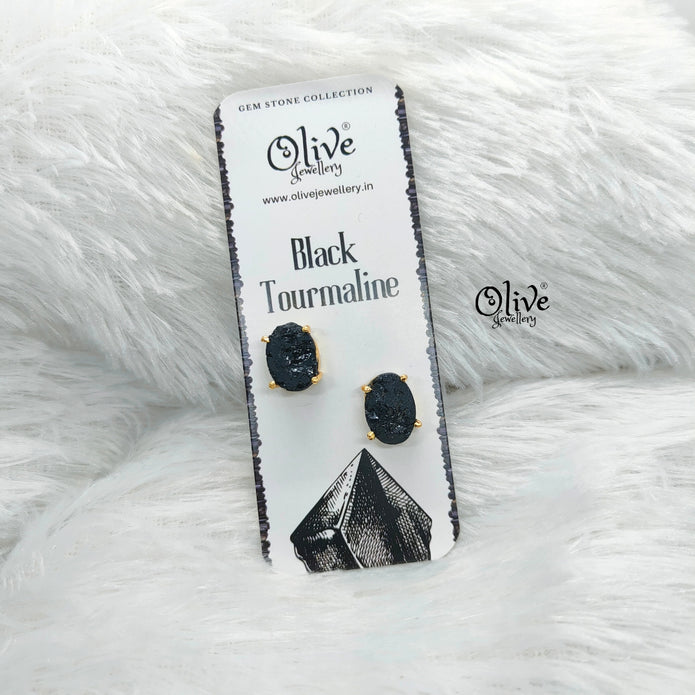 Gem Stone Studs-Claw Fitting-Semi Finished-Oval Shape