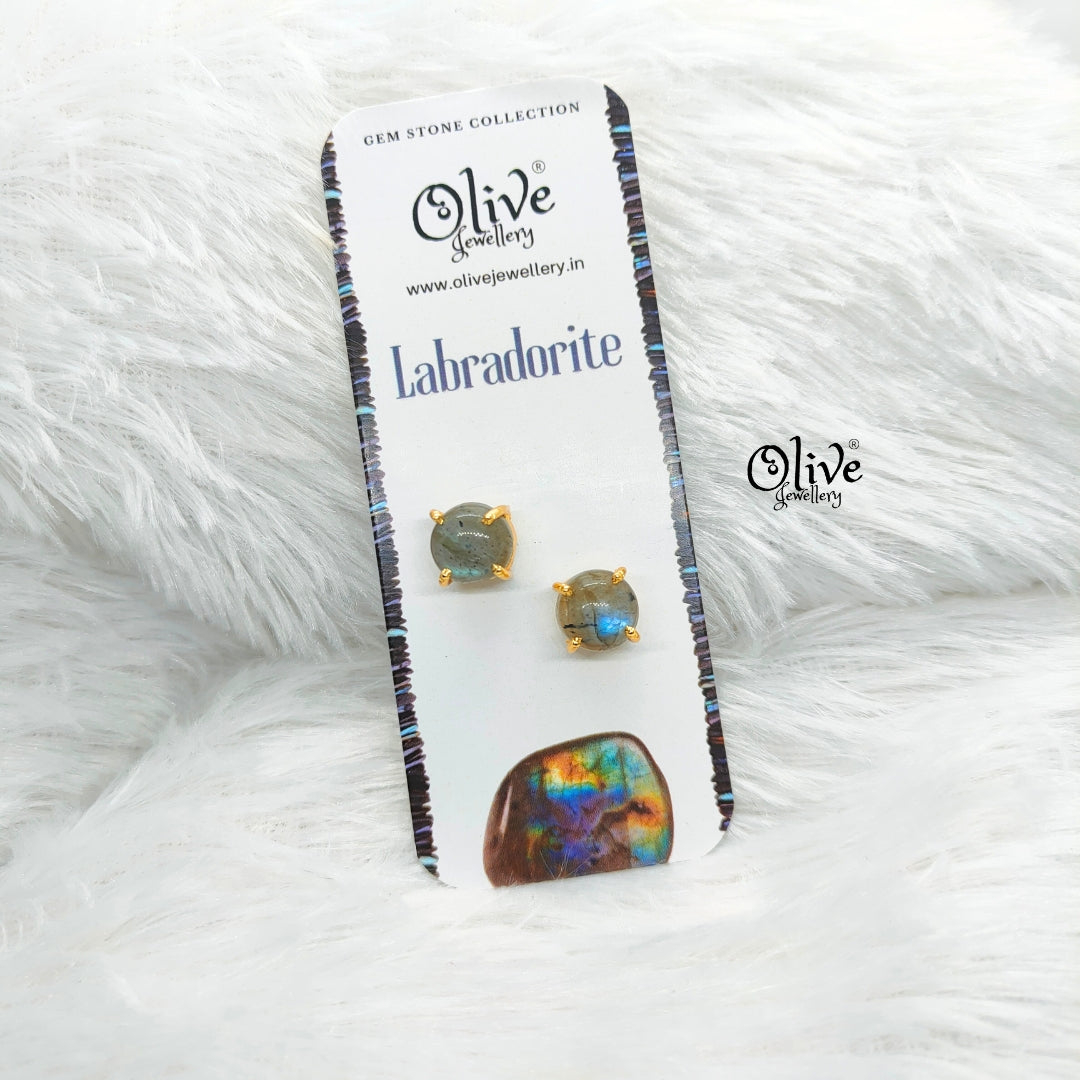 Gem Stone Studs-Claw Fitting-Full Finished-Round Shape-Small Size