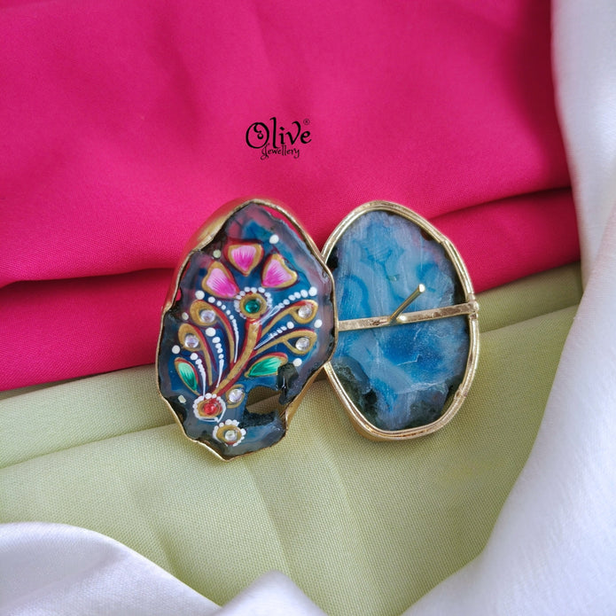 Natural Stone Studs -Tanjore Painting-239