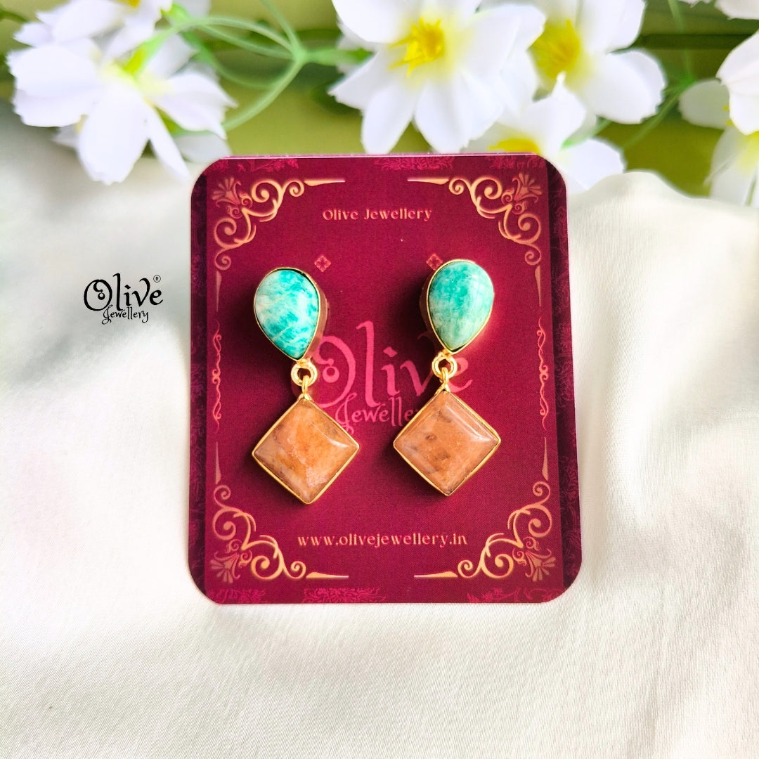 Natural Stone Earrings-260