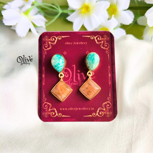 Natural Stone Earrings-260