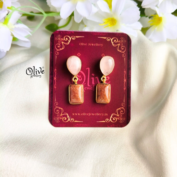 Natural Stone Earrings-261