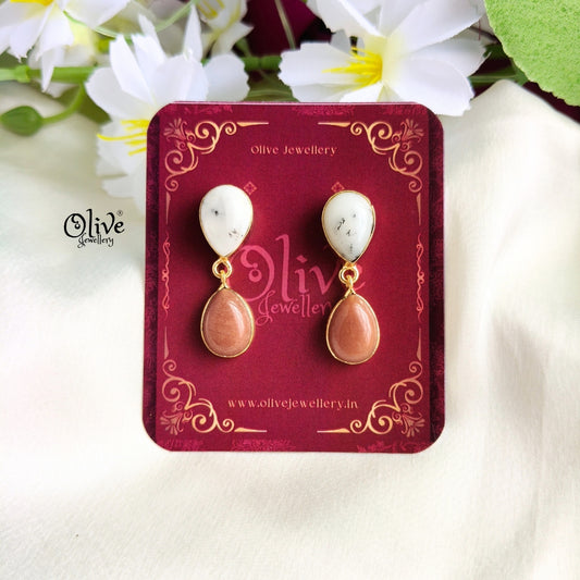 Natural Stone Earrings-266
