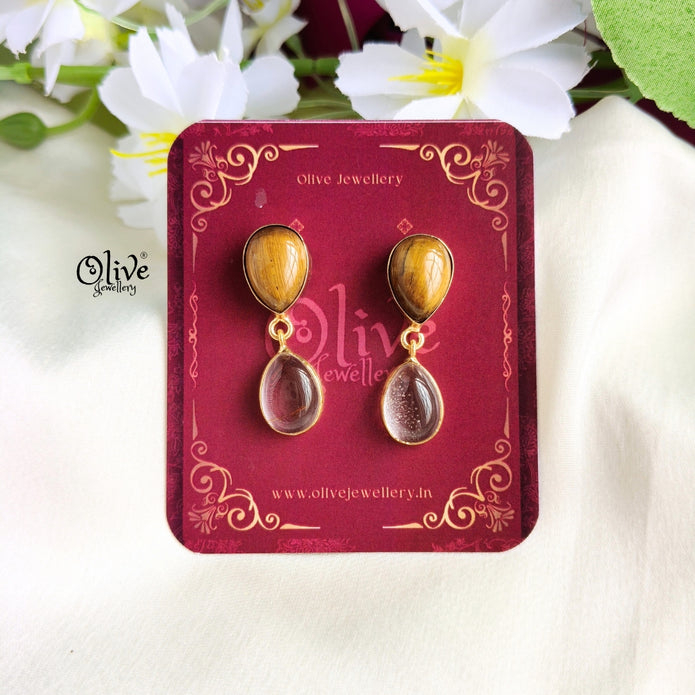 Natural Stone Earrings-268