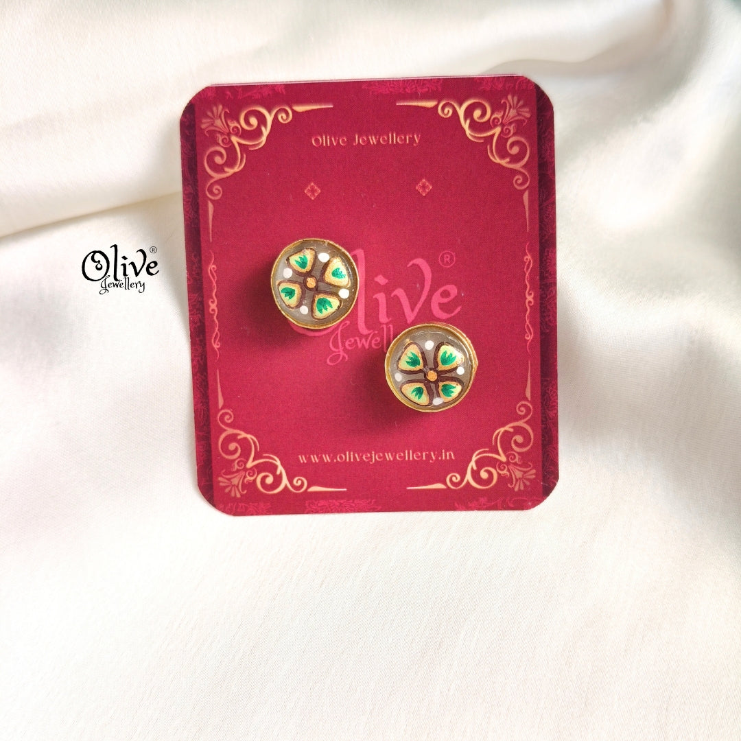 Natural Stone Studs -276