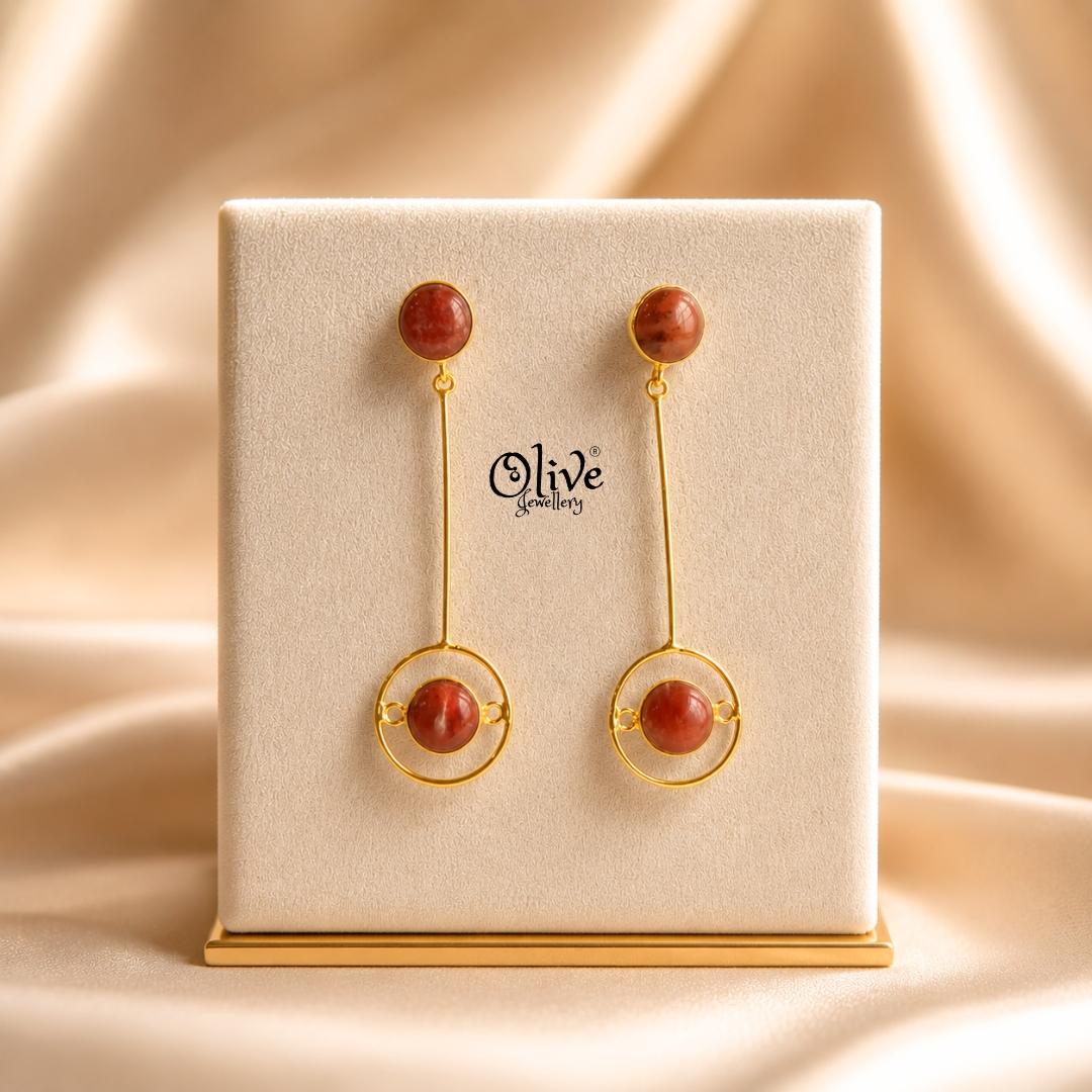 Natural Stone Earrings-280
