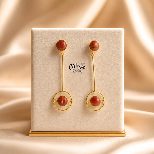 Natural Stone Earrings-280