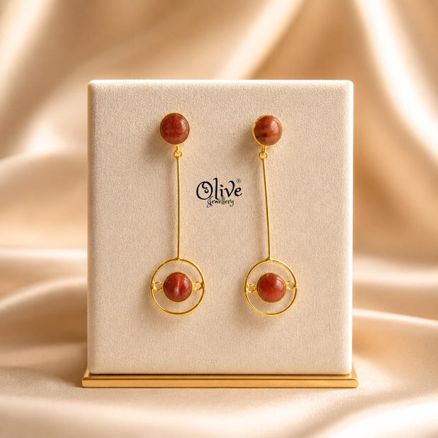 Natural Stone Earrings-280