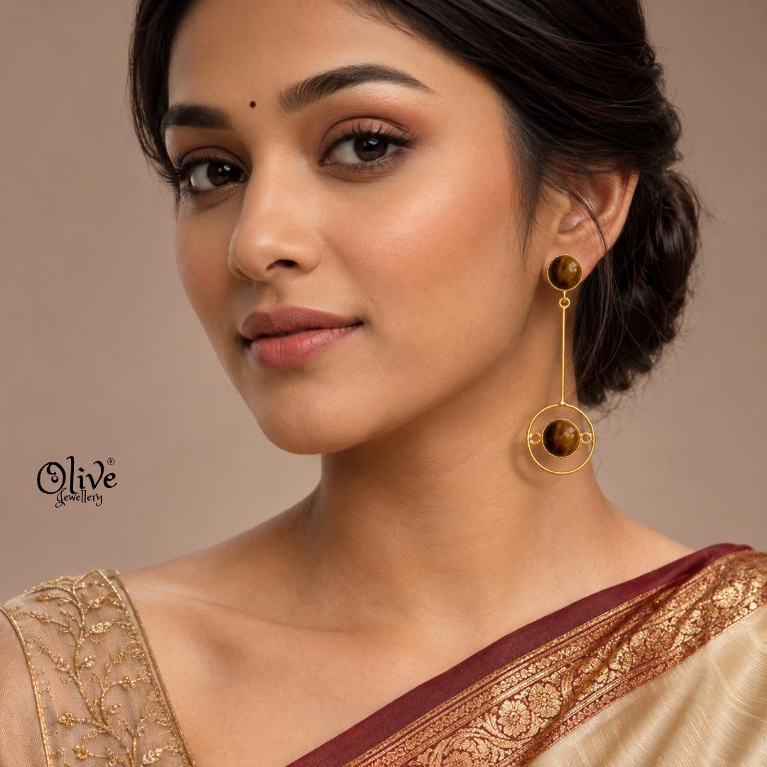 Natural Stone Earrings-280