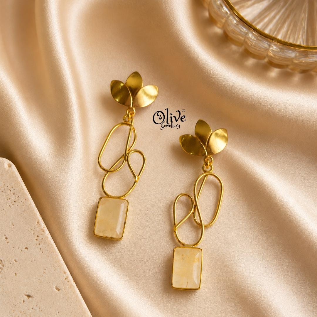 Natural Stone Earrings-286