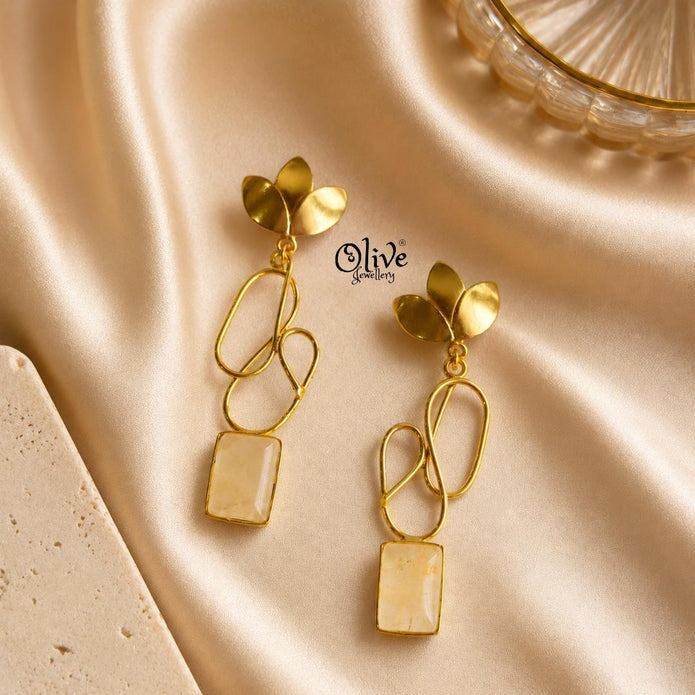 Natural Stone Earrings-286