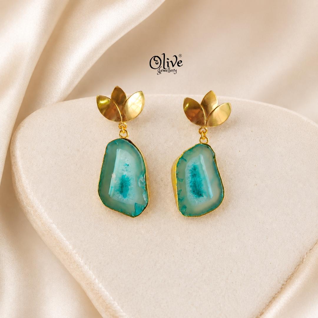 Natural Stone Earrings-291