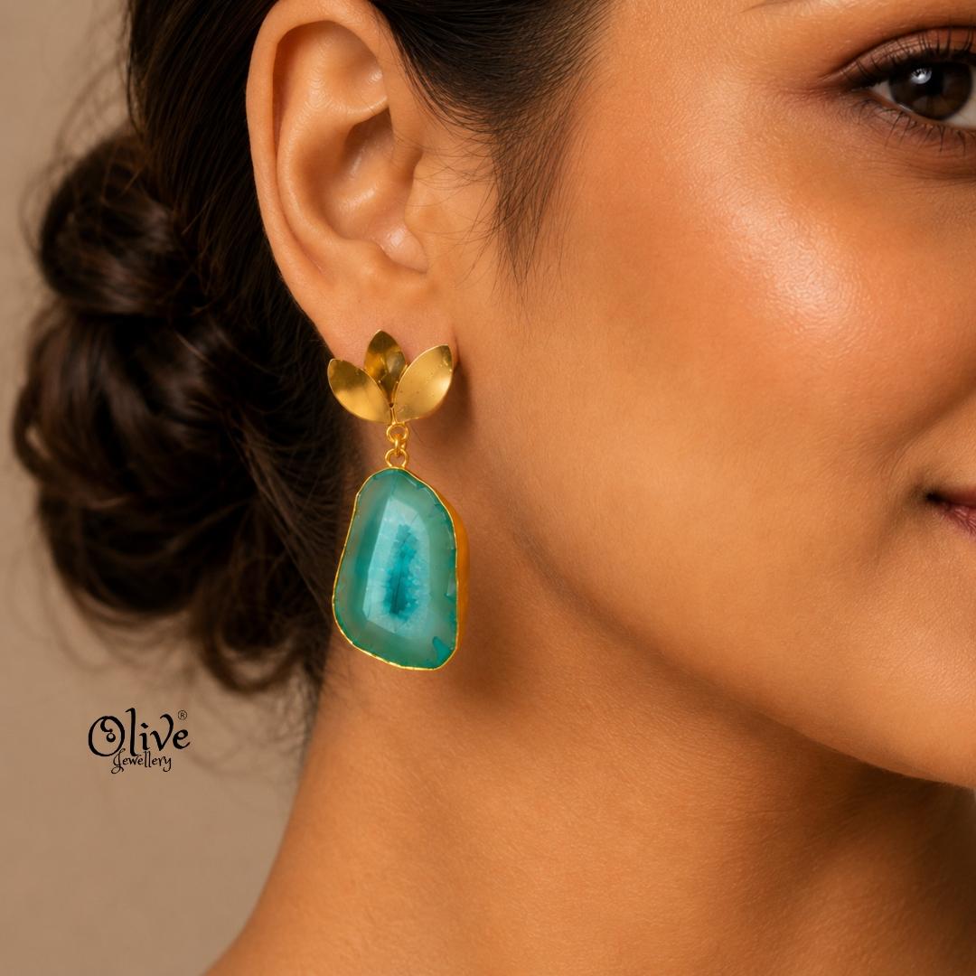 Natural Stone Earrings-291
