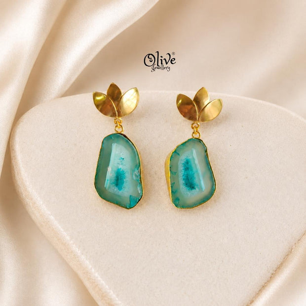 Natural Stone Earrings-291