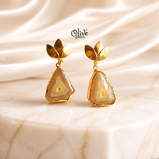 Natural Stone Earrings-294