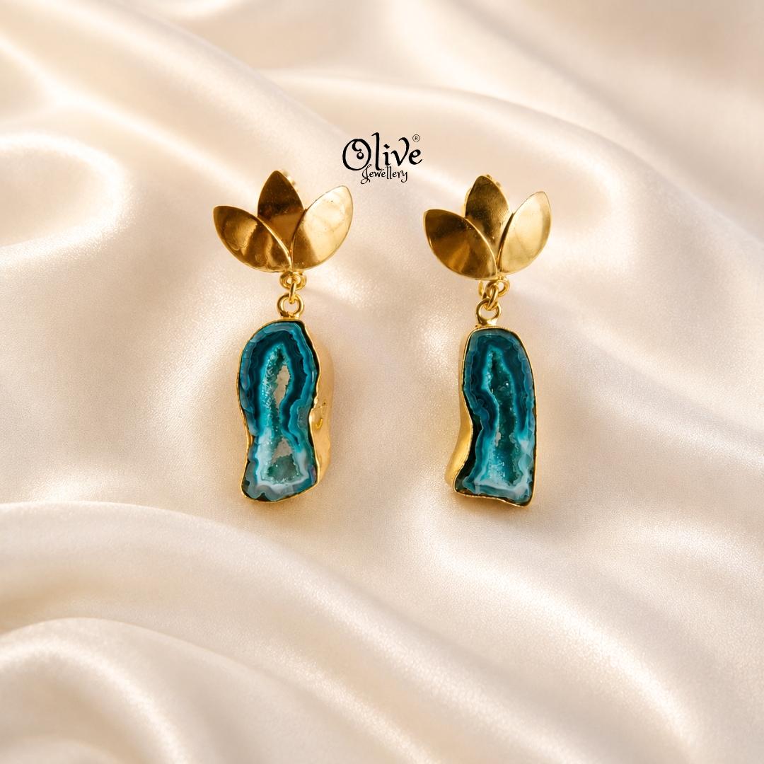 Natural Stone Earrings-295