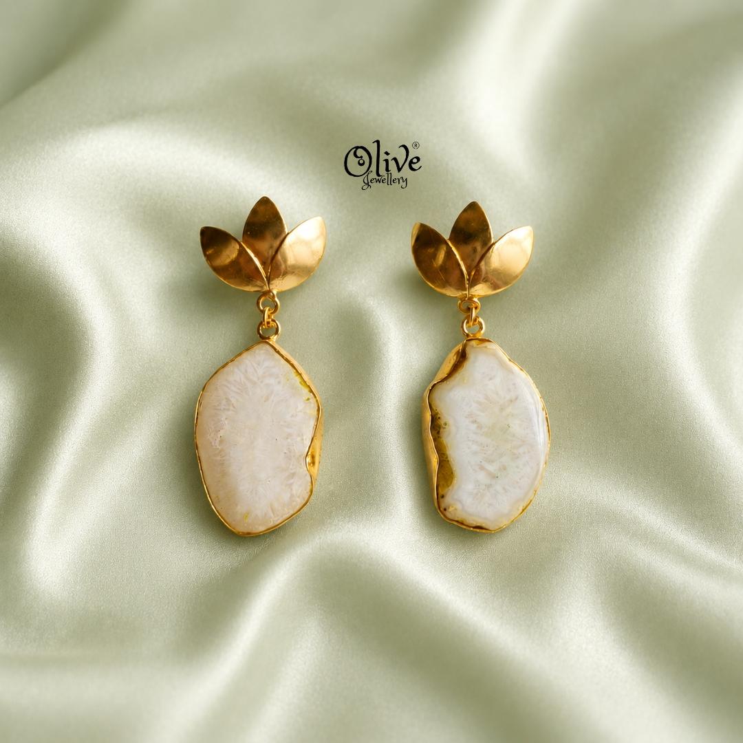 Natural Stone Earrings-296