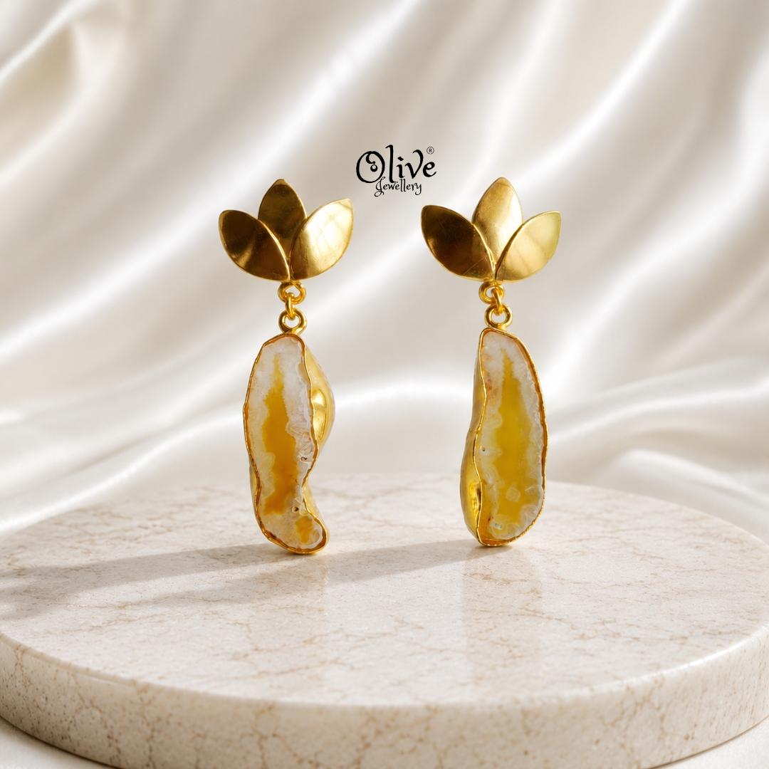 Natural Stone Earrings-297