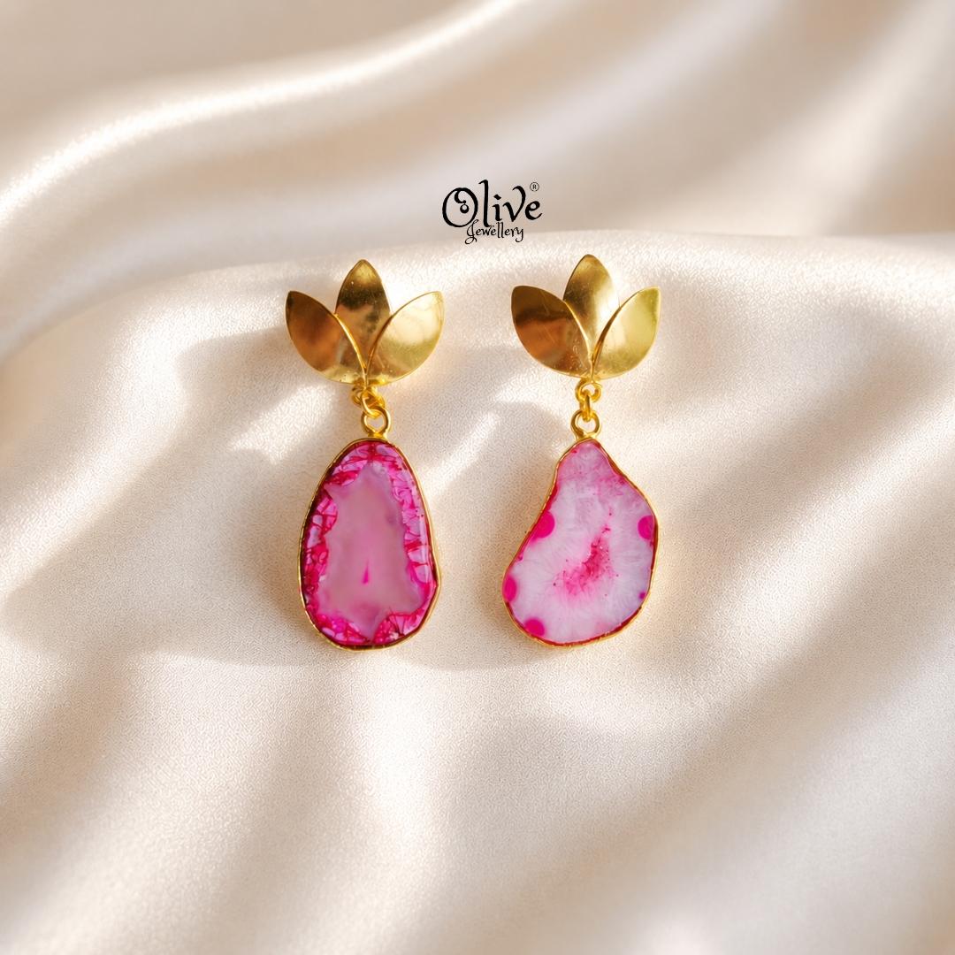 Natural Stone Earrings-298