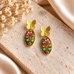 Tanjore Butterfly Earrings-336