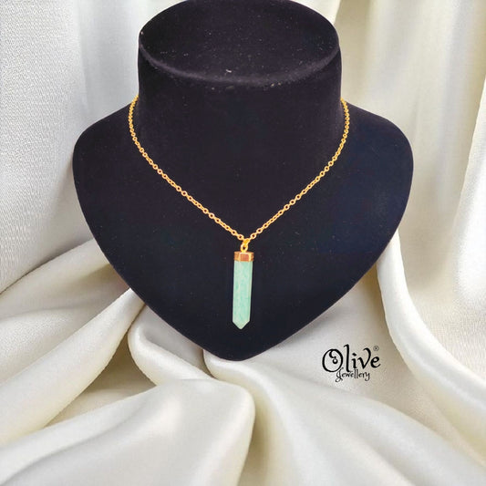 Natural Stone Pendent - Pencil Cut