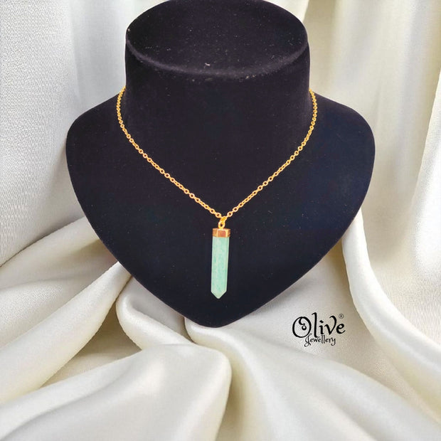 Natural Stone Pendent - Pencil Cut