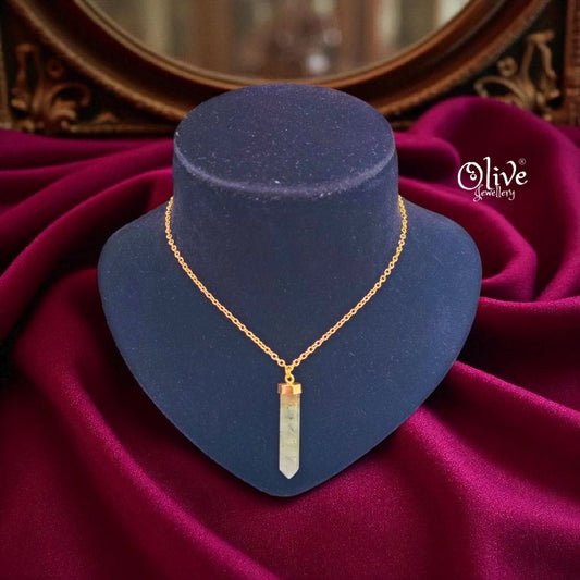 Natural Stone Pendent - Pencil Cut