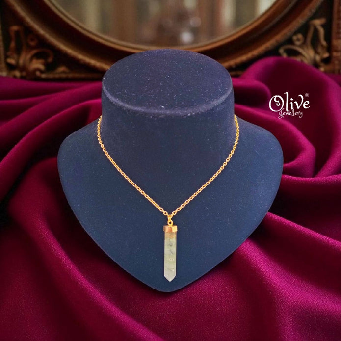 Natural Stone Pendent - Pencil Cut
