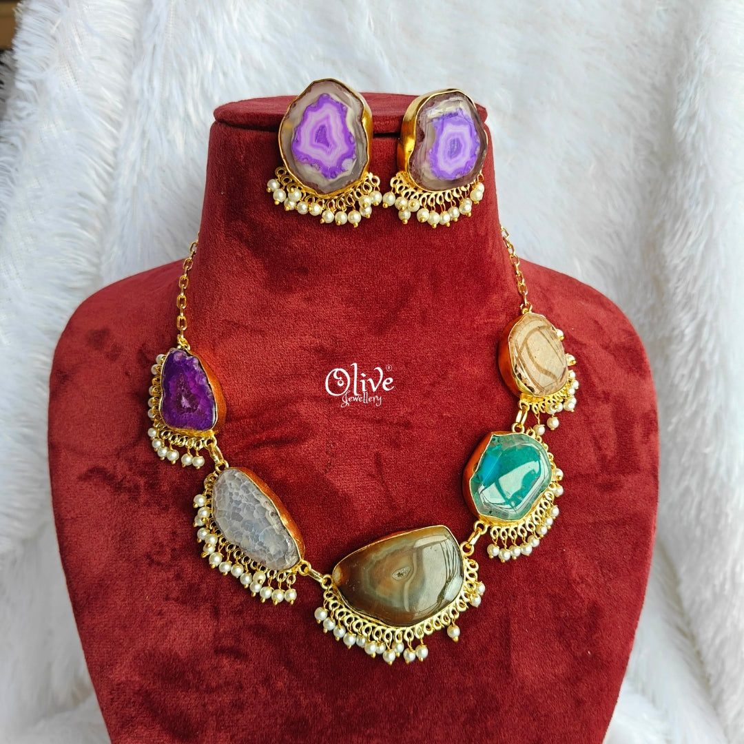 Natural Stone Neckset - 54