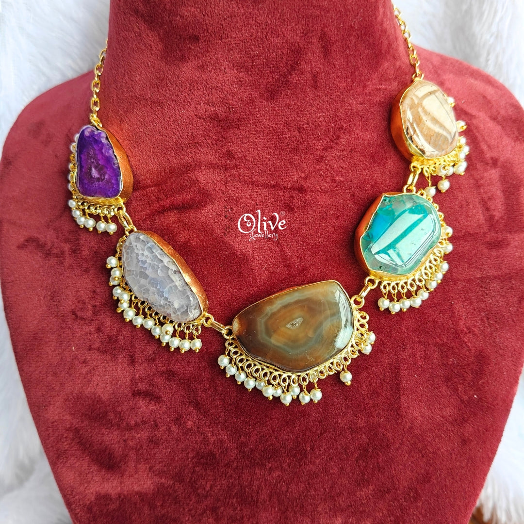 Natural Stone Neckset - 54
