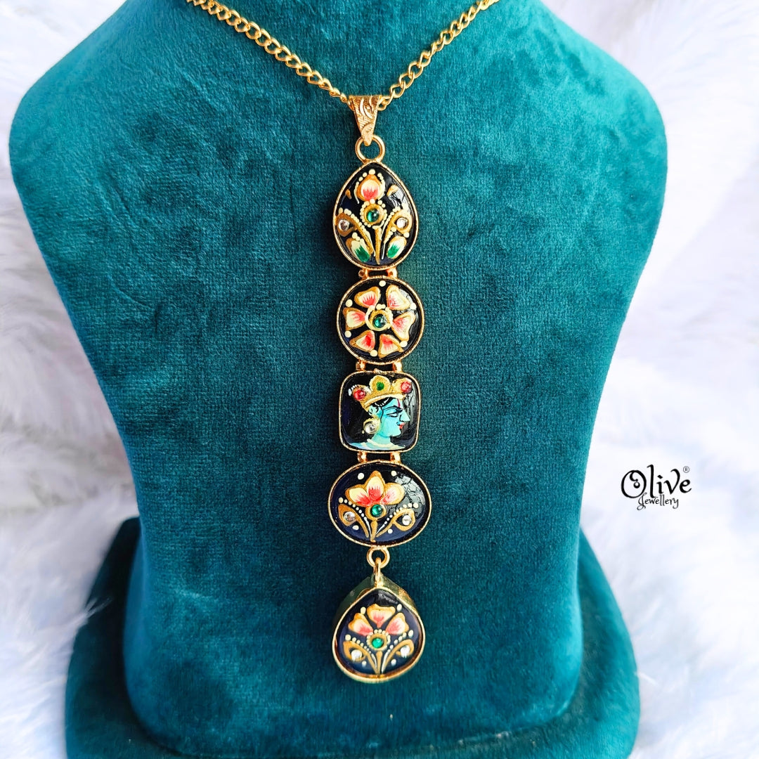 Monalisa Stone with Tanjore Pendent