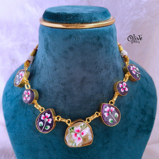Tanjor Natural Stone  Choker