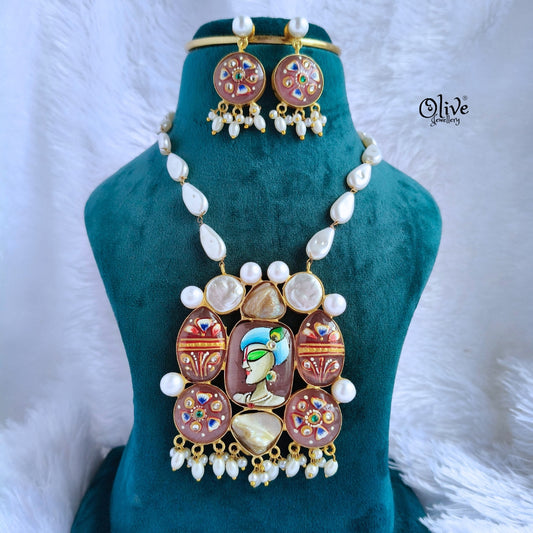 Tanjore Monalisa Pendent
