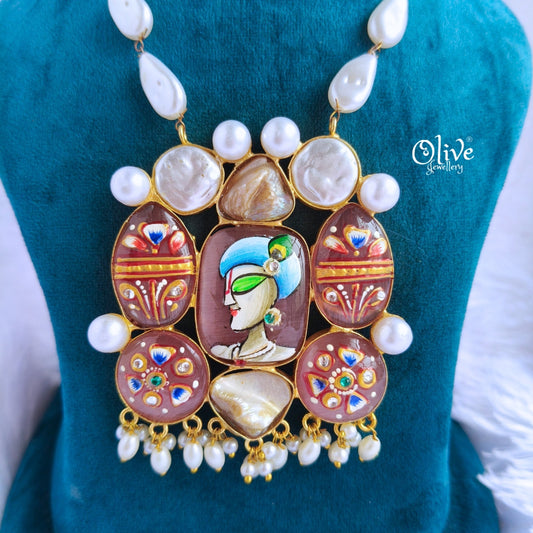 Tanjore Monalisa Pendent