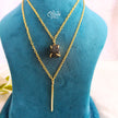 Gem Stone Collection Pendent - Claw Fitting - Round Shape - Two Layers Chain