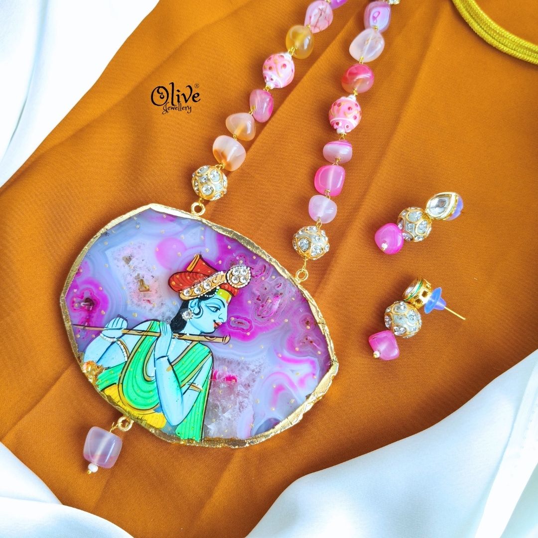 Natural Stone Tanjore Pendent