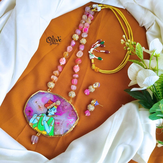 Natural Stone Tanjore Pendent