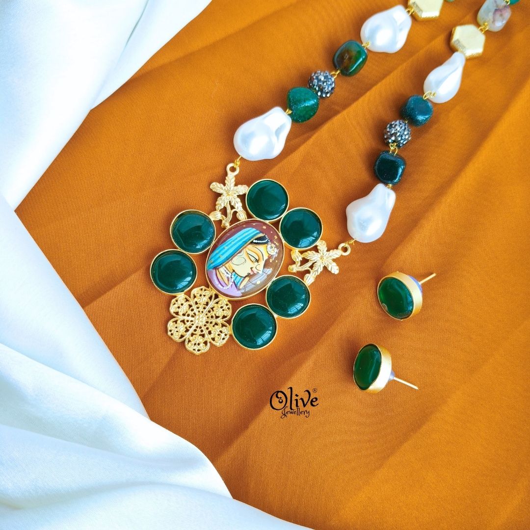 Natural Stone Tanjore Pendent