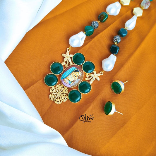 Natural Stone Tanjore Pendent