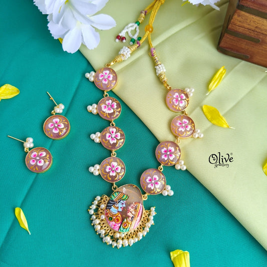 Natural Stone Tanjore Painting Choker