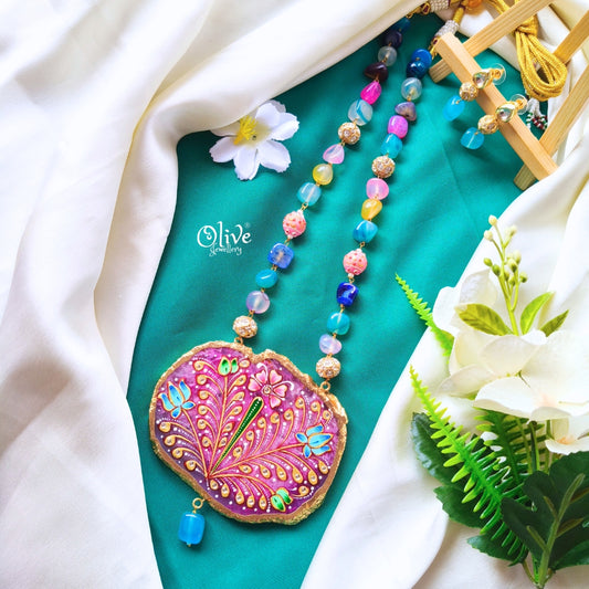 Natural Stone Tanjore Pendant-385