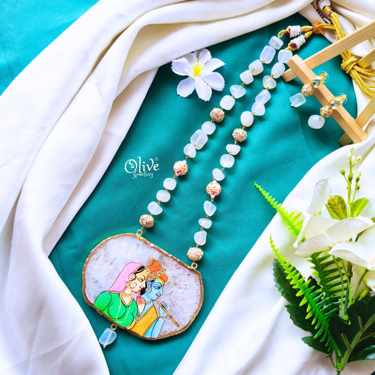 Natural Stone Tanjore Pendant-388