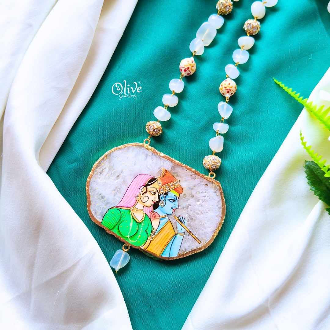 Natural Stone Tanjore Pendant-388