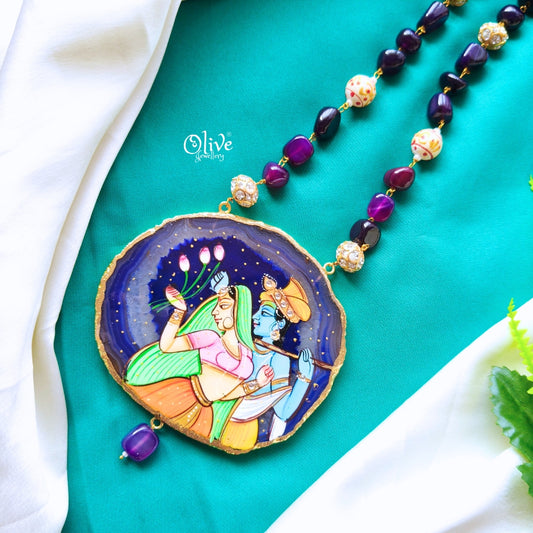 Natural Stone Tanjore Pendant-390