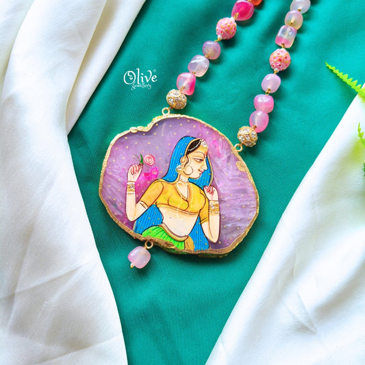 Natural Stone Tanjore Pendant-391