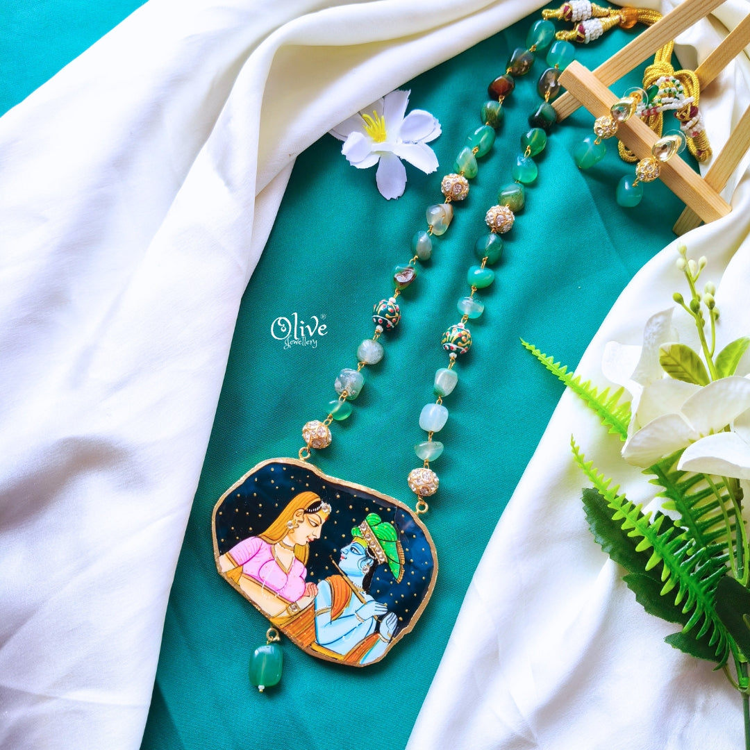 Natural Stone Tanjore Pendant-392